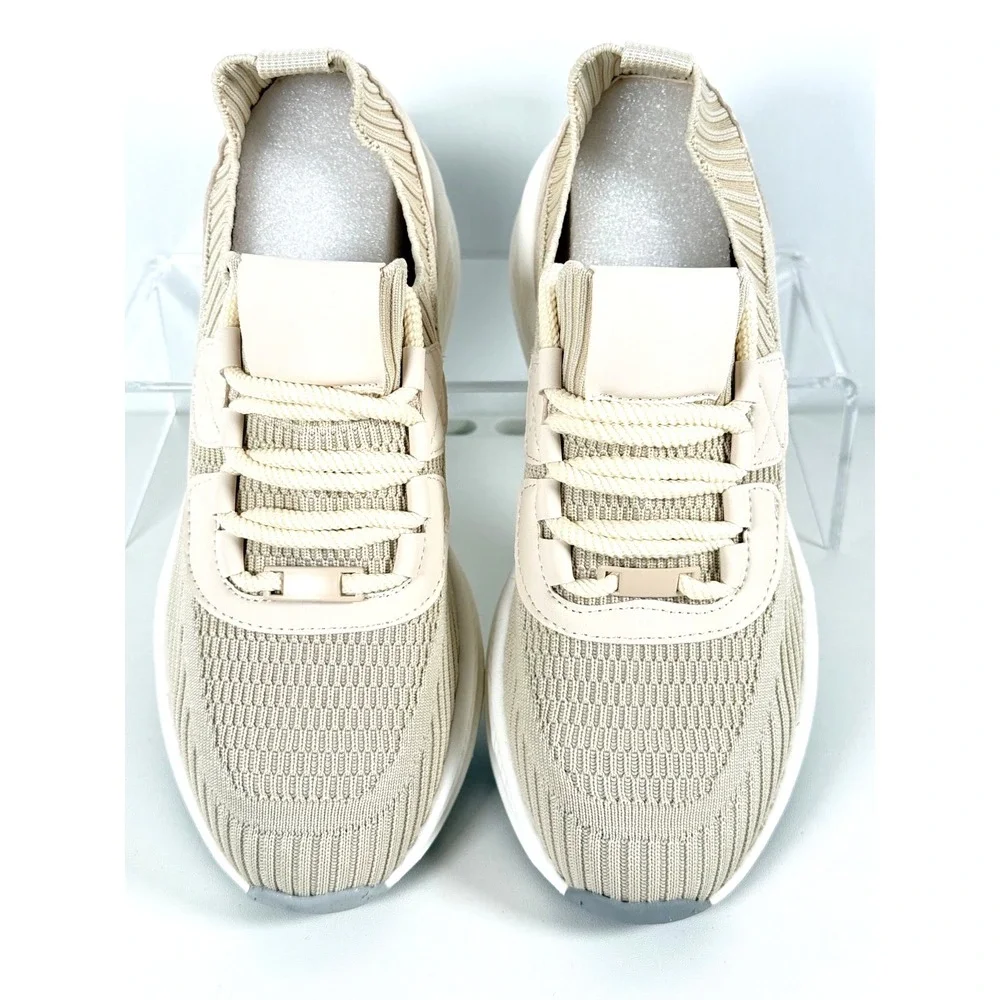 Outwoods Stride1 Cream Lace-Up Fashion Sneakers New Sz 8 M